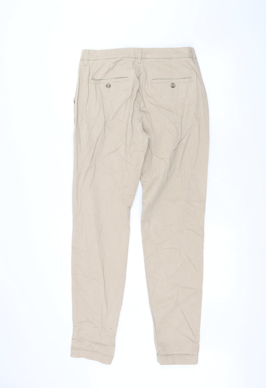 H&M Womens Brown Trousers Size 8 L28 in