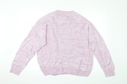 Preworn Womens Purple Knit Pullover Jumper Size 18