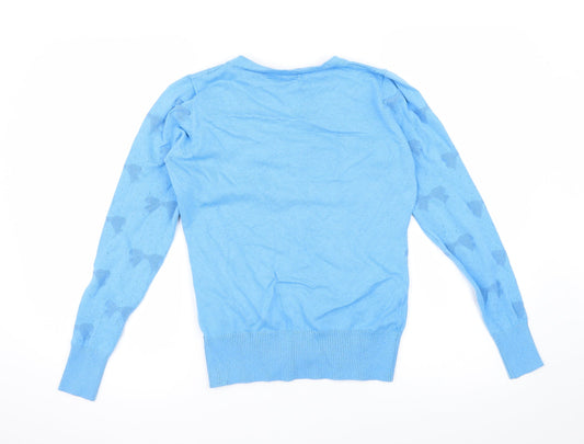 Cutie Womens Blue Pullover Jumper Size S