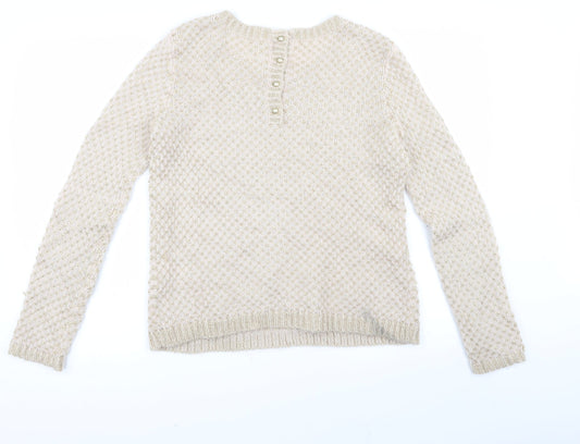 Preworn Womens Beige Pullover Jumper Size S