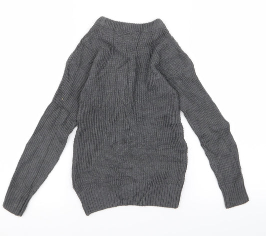 pep co Girls Grey Jumper Dress Size 7 Years