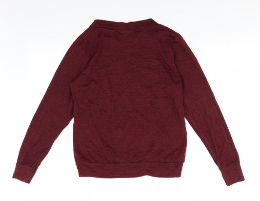 Sophia Mirza Womens Red Pullover Jumper Size M