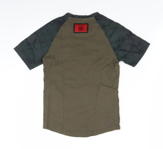 DFND Boys Brown Basic T-Shirt Size 9-10 Years
