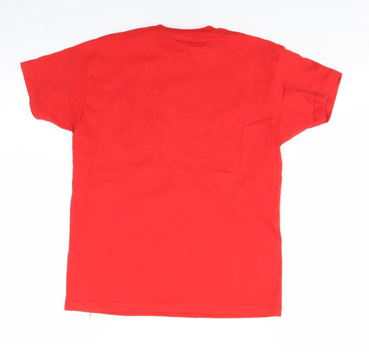 Fruit of the Loom Boys Red Basic T-Shirt Size 9-10 Years - christmas