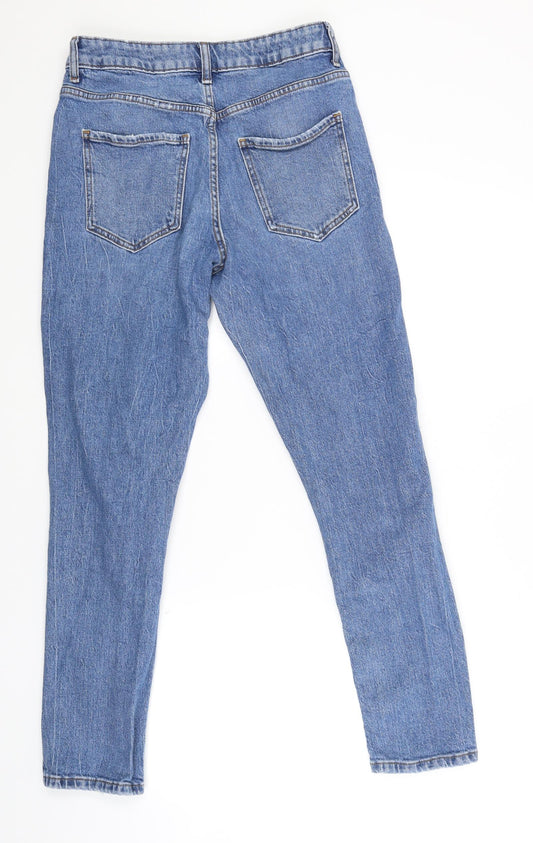 New Look Womens Blue Denim Straight Jeans Size 10 L26 in
