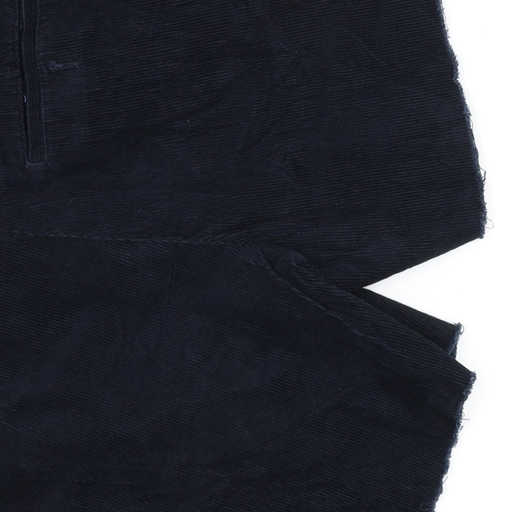 M&S Womens Blue Corduroy Chino Shorts Size 34 in