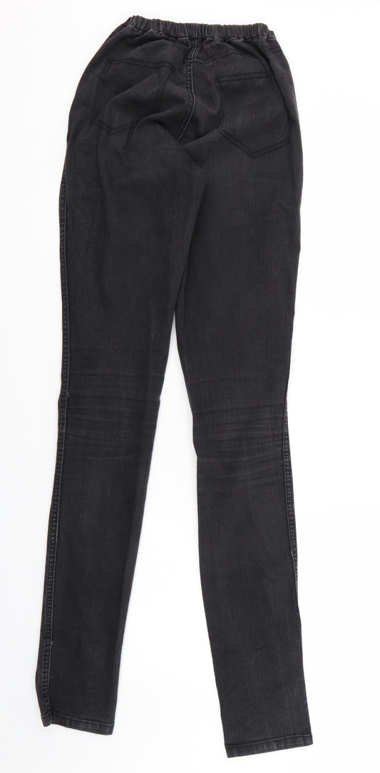 Moto Womens Black Denim Jegging Leggings Size 10