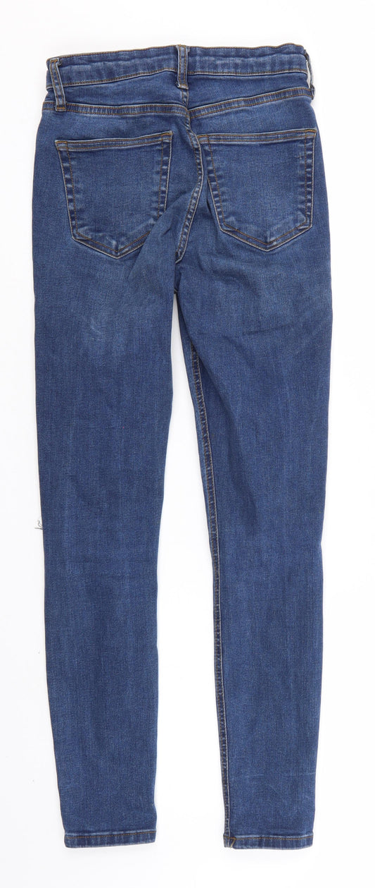 Topshop Mens Blue Denim Straight Jeans Size 26 L32 in