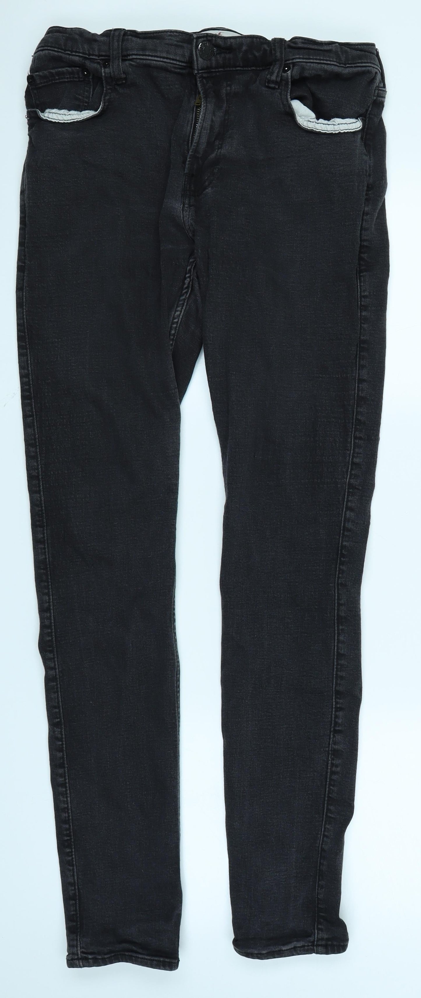Hollister Womens Black Denim Skinny Jeans Size 34 in L34 in