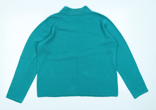 BM Womens Green Pullover Jumper Size M