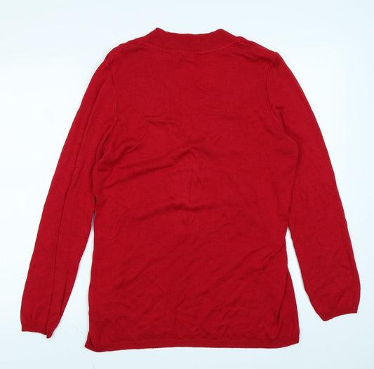 Moda Womens Red Pullover Jumper Size 12