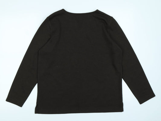 BM Womens Brown Knit Pullover Jumper Size S