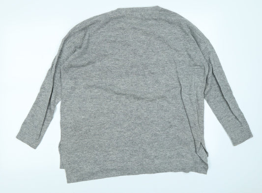 Caroline Morgan Womens Grey Polka Dot Pullover Jumper Size 8