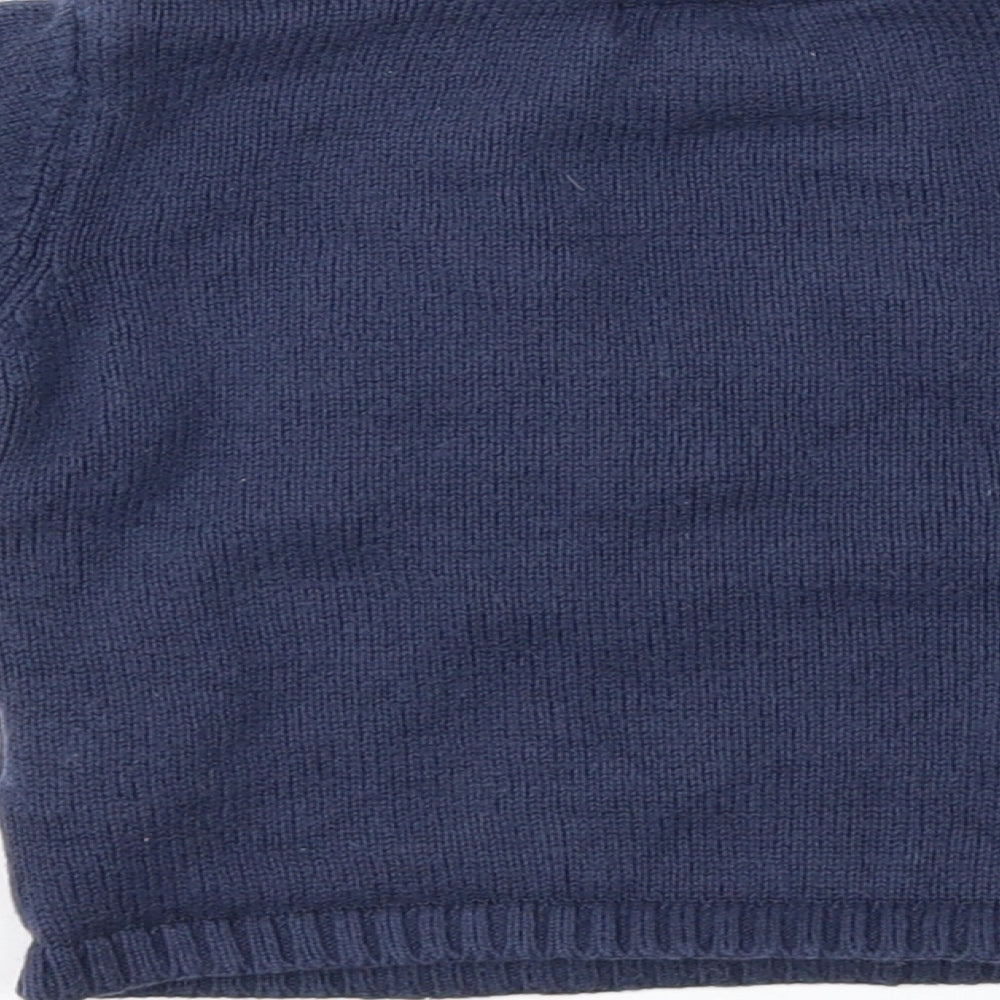Vertbaudet Boys Blue Fair Isle Pullover Jumper Size 12-18 Months