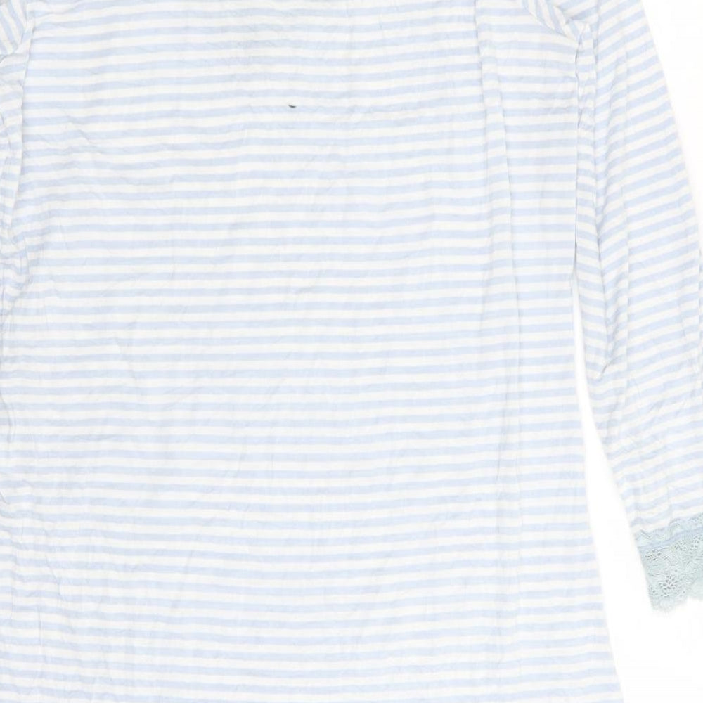 M&S Womens Blue Striped Top Dress Size 12
