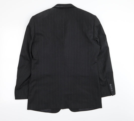 Taylor & Wright Mens Black Striped Jacket Blazer Size 40