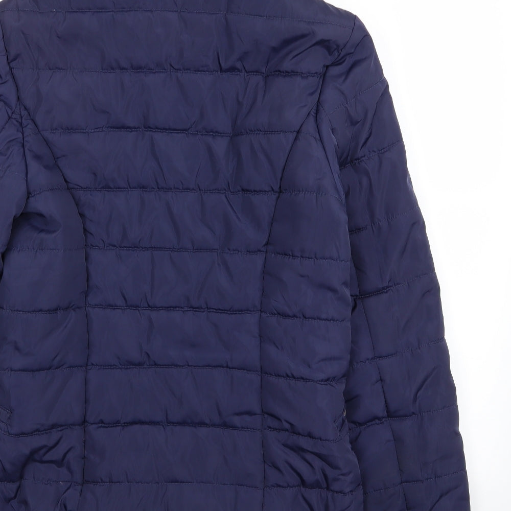 swest Womens Blue Puffer Jacket Coat Size L