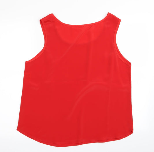 Extra fashion Womens Red Basic Blouse Size 18