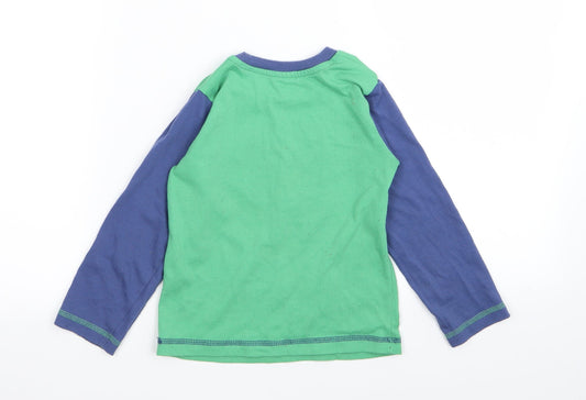 Preworn Boys Green Solid Pyjama Top Size 2-3 Years