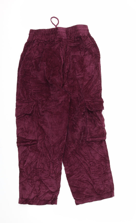 ASOS Womens Red Trousers Size 8 L25 in - Stretch waistband