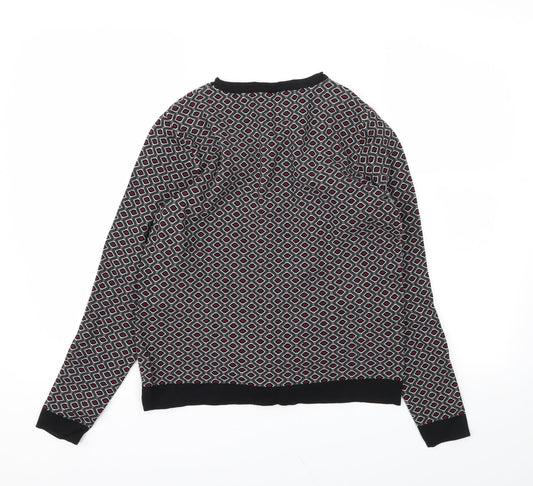 Papaya Womens Black Argyle/Diamond Pullover Jumper Size 12