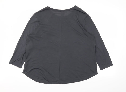 H&M Womens Grey Basic T-Shirt Size L