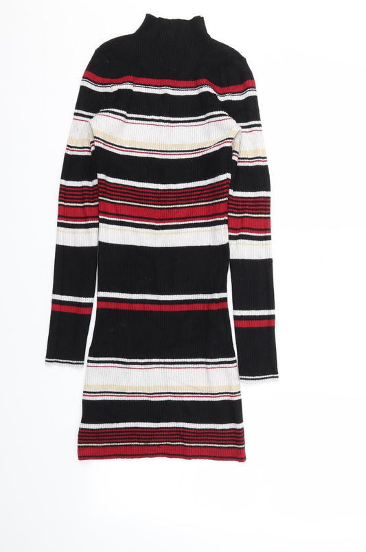 Shinestar Womens Multicoloured Striped A-Line Size M