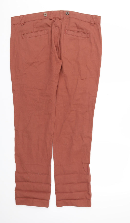 DENIM & CO Womens Brown Trousers Size 16 L31 in