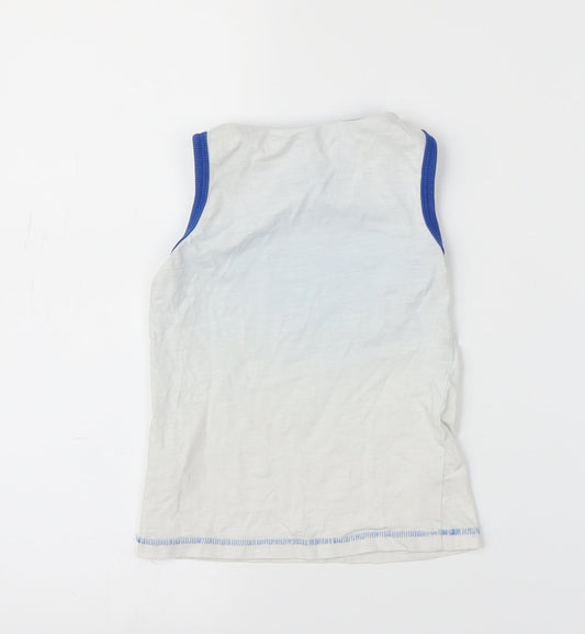 Matalan Boys White Basic Tank Size 5 Years