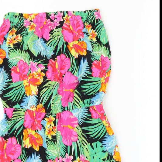Matalan Girls Pink Floral Romper One-Piece Size 12 Years