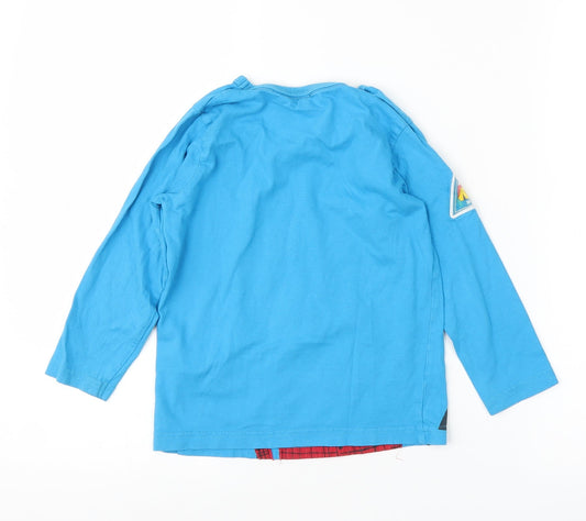 M&S Boys Blue Basic T-Shirt Size 3-4 Years