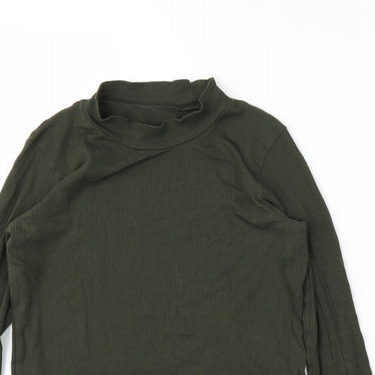 Primark Girls Green Basic T-Shirt Size 9-10 Years