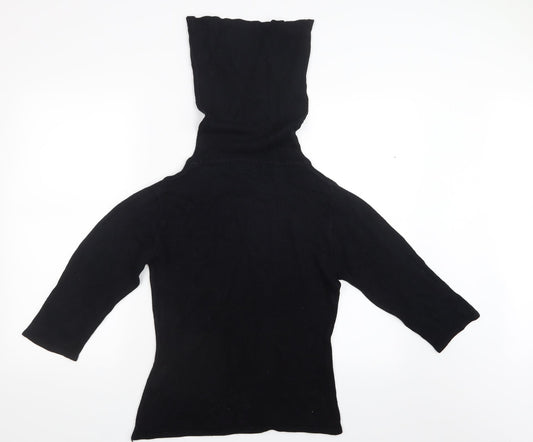 vedo verde Womens Black Knit Pullover Jumper Size S