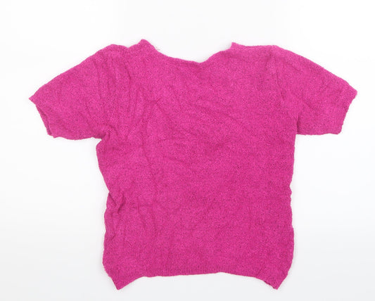 Preworn Womens Pink Knit Pullover Jumper Size 10