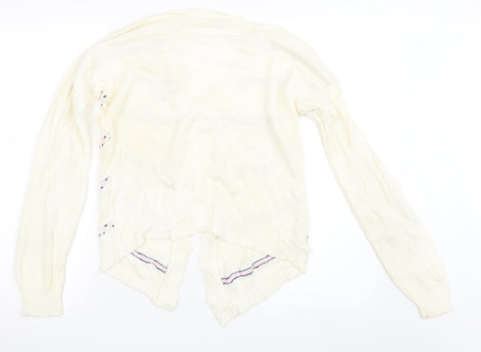 Glen Womens Ivory Knit Cardigan Jumper Size M