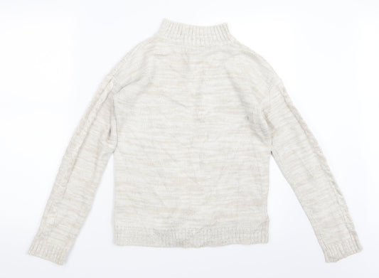 Papaya Womens Beige Knit Pullover Jumper Size S