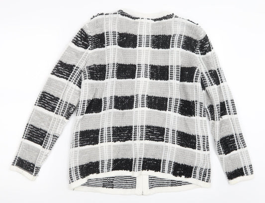 Anna Rose Womens Black Knit Jacket Coatigan Size M