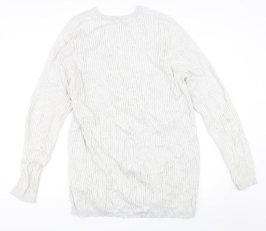 New Look Mens Grey Pullover Jumper Size 2XL
