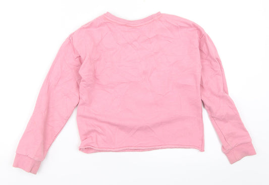 Matalan Girls Pink Pullover Sweatshirt Size 9 Years