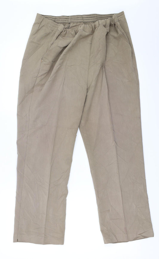 Preworn Womens Beige Trousers Size 16 L25 in