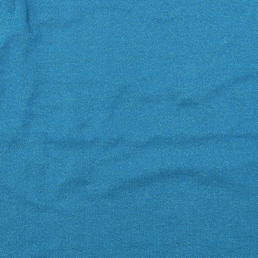 Bm Collection Womens Blue Pullover Jumper Size L