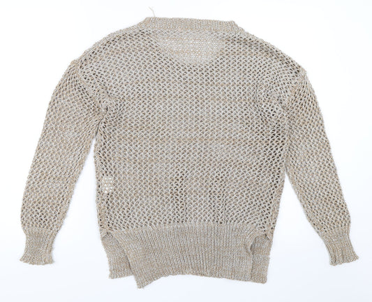 Uldahl Womens Beige Pullover Jumper Size L