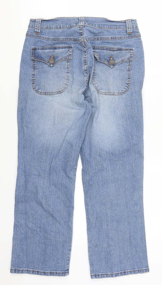 Bessie Womens Blue Denim Cropped Jeans Size 29 in L23 in