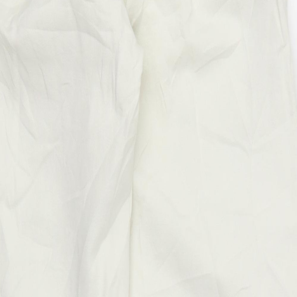 Preworn Womens White Denim Trousers Size M L28 in