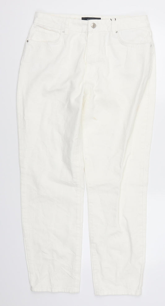 Noisy may Womens White Denim Mom Jeans Size 30 L26.5 in