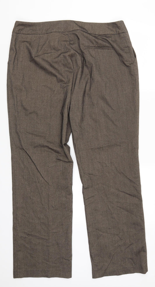 Preworn Womens Brown Trousers Size 18 L30 in