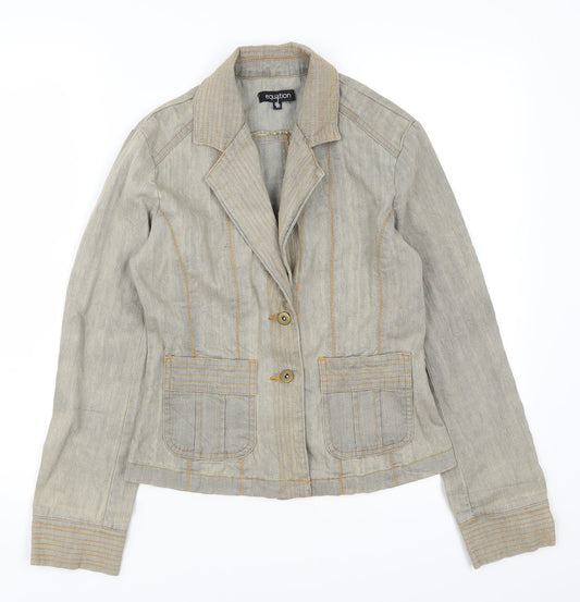 Equition Womens Grey Denim Jacket Size 8