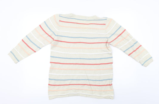 ISLE Essentials Womens Beige Striped Pullover Jumper Size M