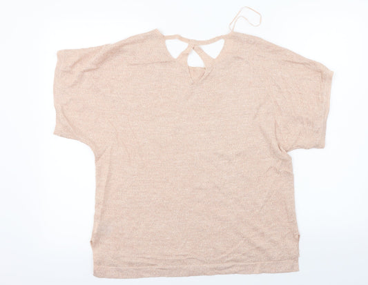 Marks and Spencer Womens Pink Basic T-Shirt Size 14