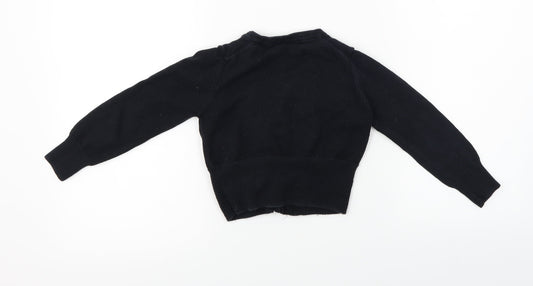 NEXT Girls Black Cardigan Jumper Size 5-6 Years